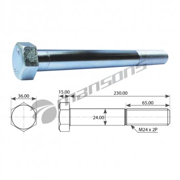 Болт BPW RENAULT VOLVO рессоры (M24x2x230мм) MANSONS MANSONS 800.122