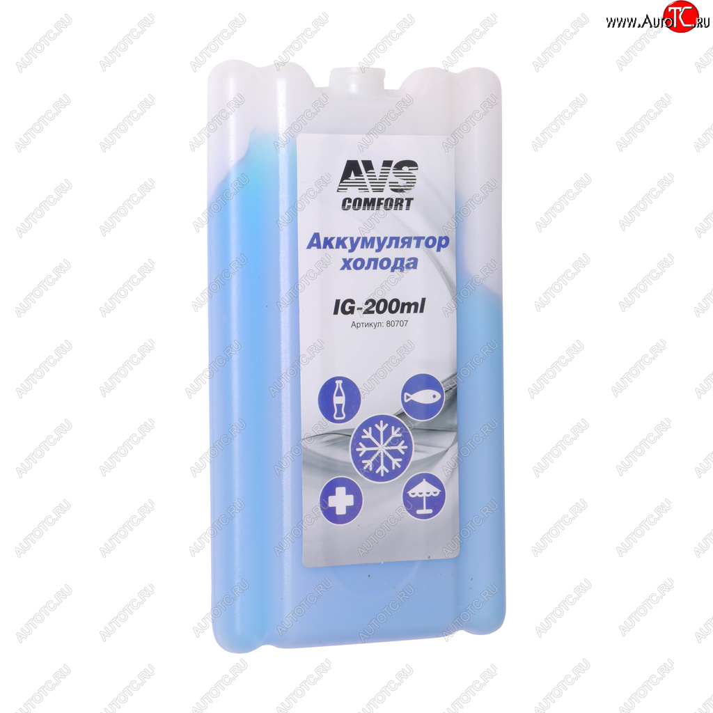 213 р. Аккумулятор холода 200г гелевый (жесткий) AVS AVS 80707  с доставкой в г. Пермь