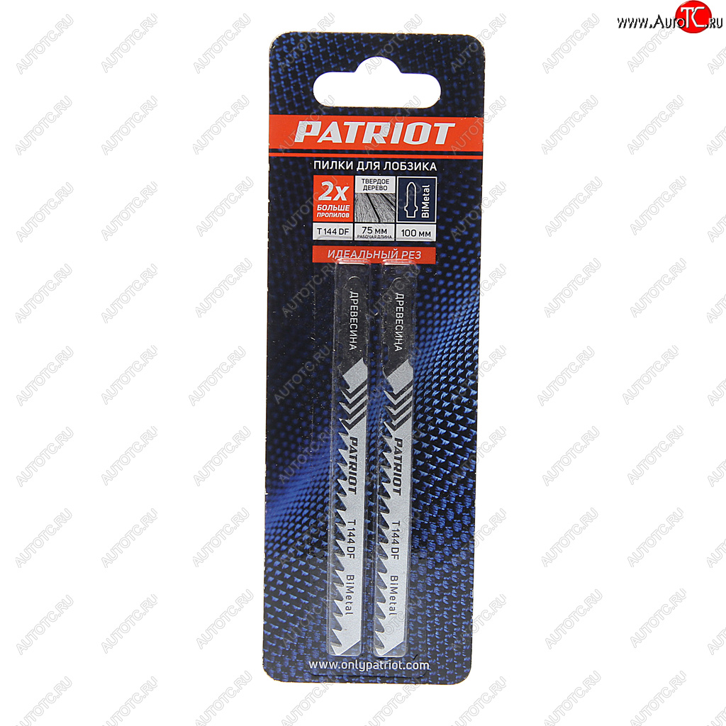 319 р. Пилка для лобзика набор 2шт. дерево 75мм PATRIOT PATRIOT 814010006  с доставкой в г. Пермь