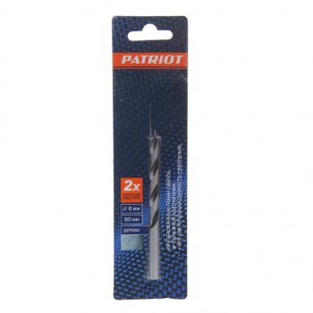 120 р. Сверло по дереву 6.0х90мм PATRIOT PATRIOT 815010073  с доставкой в г. Пермь. Увеличить фотографию 1