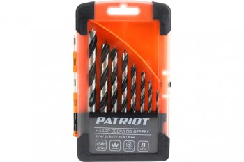 849 р. Набор сверл по дереву 4.0-10.0мм (8шт.) PATRIOT PATRIOT 815010103  с доставкой в г. Пермь. Увеличить фотографию 1