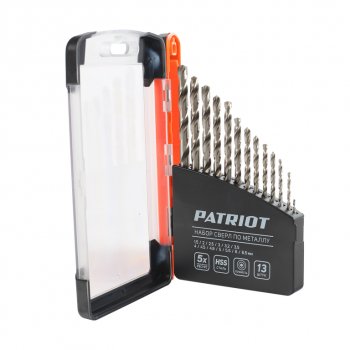 1 599 р. Набор сверл по металлу 1.5-6.5мм HSS (13шт.) PATRIOT PATRIOT 815010104  с доставкой в г. Пермь. Увеличить фотографию 3