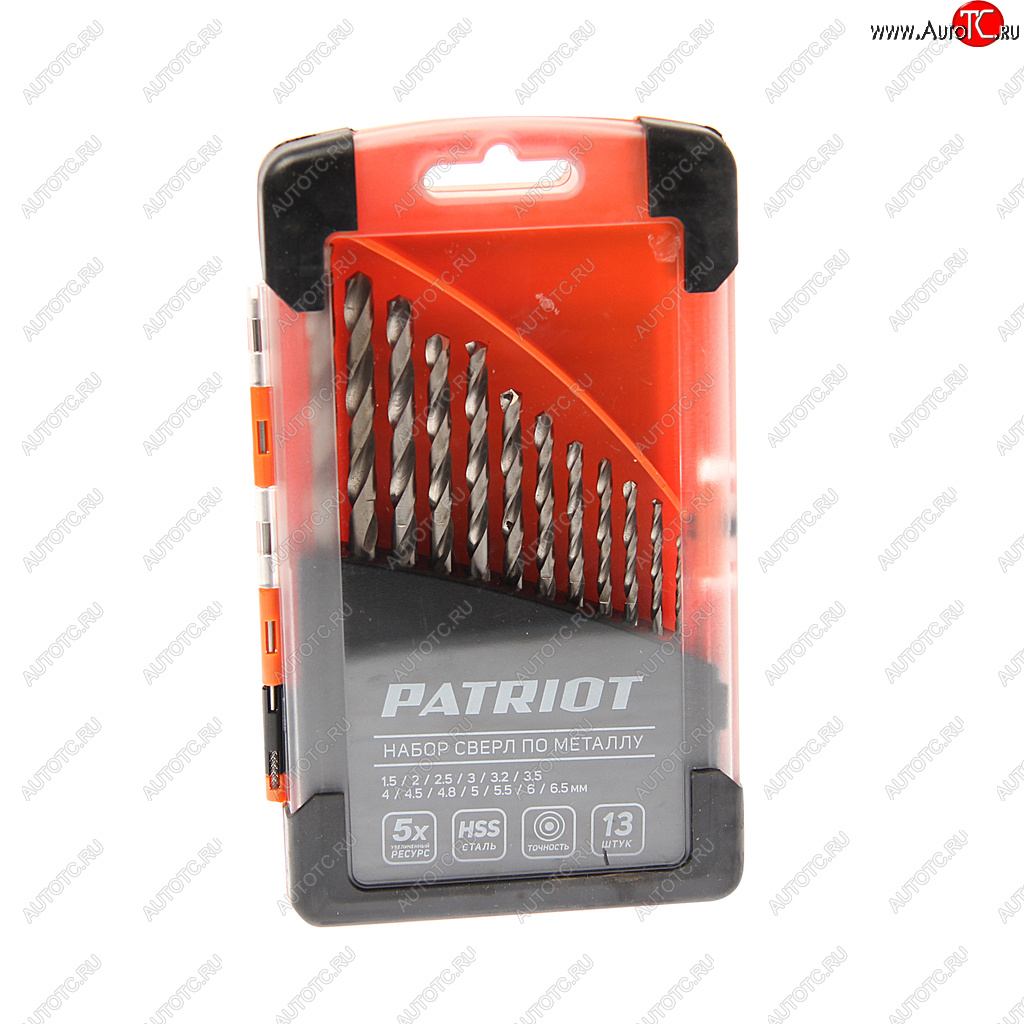 1 599 р. Набор сверл по металлу 1.5-6.5мм HSS (13шт.) PATRIOT PATRIOT 815010104  с доставкой в г. Пермь