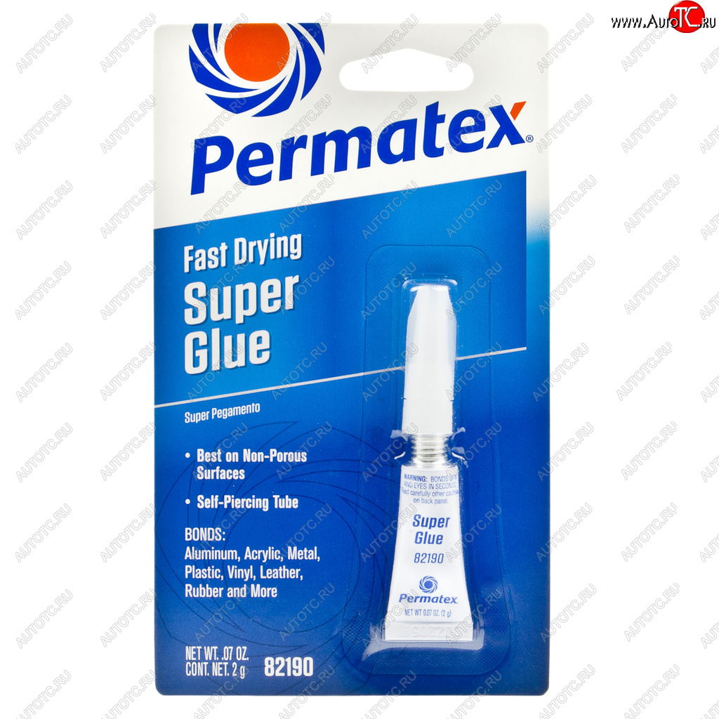 293 р. Клей-супер универсальный 2г Super Glue Super Pega PERMATEX PERMATEX 82190 PERMATEX 82190  с доставкой в г. Пермь