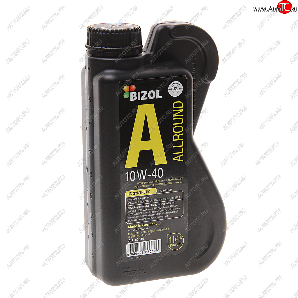 999 р. Масло моторное ALLROUND 10W40 псинт.1л BIZOL BIZOL 83010  с доставкой в г. Пермь