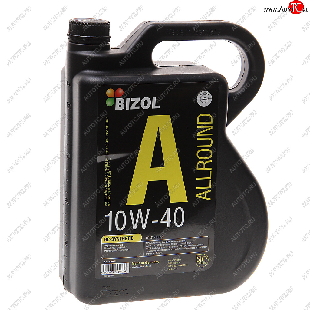 4 389 р. Масло моторное ALLROUND 10W40 псинт.5л BIZOL BIZOL 83011  с доставкой в г. Пермь