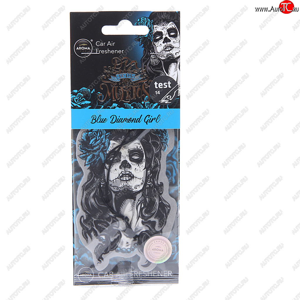 157 р. Ароматизатор подвесной пластина (blue diamond girl) Dia De Los Muertos AROMA CAR AROMA CAR 83116  с доставкой в г. Пермь