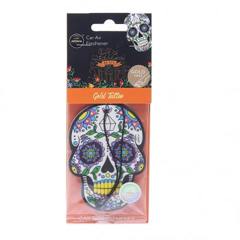 157 р. Ароматизатор подвесной пластина (gold tatoo) Dia De Los Muertos AROMA CAR AROMA CAR 83117  с доставкой в г. Пермь. Увеличить фотографию 1