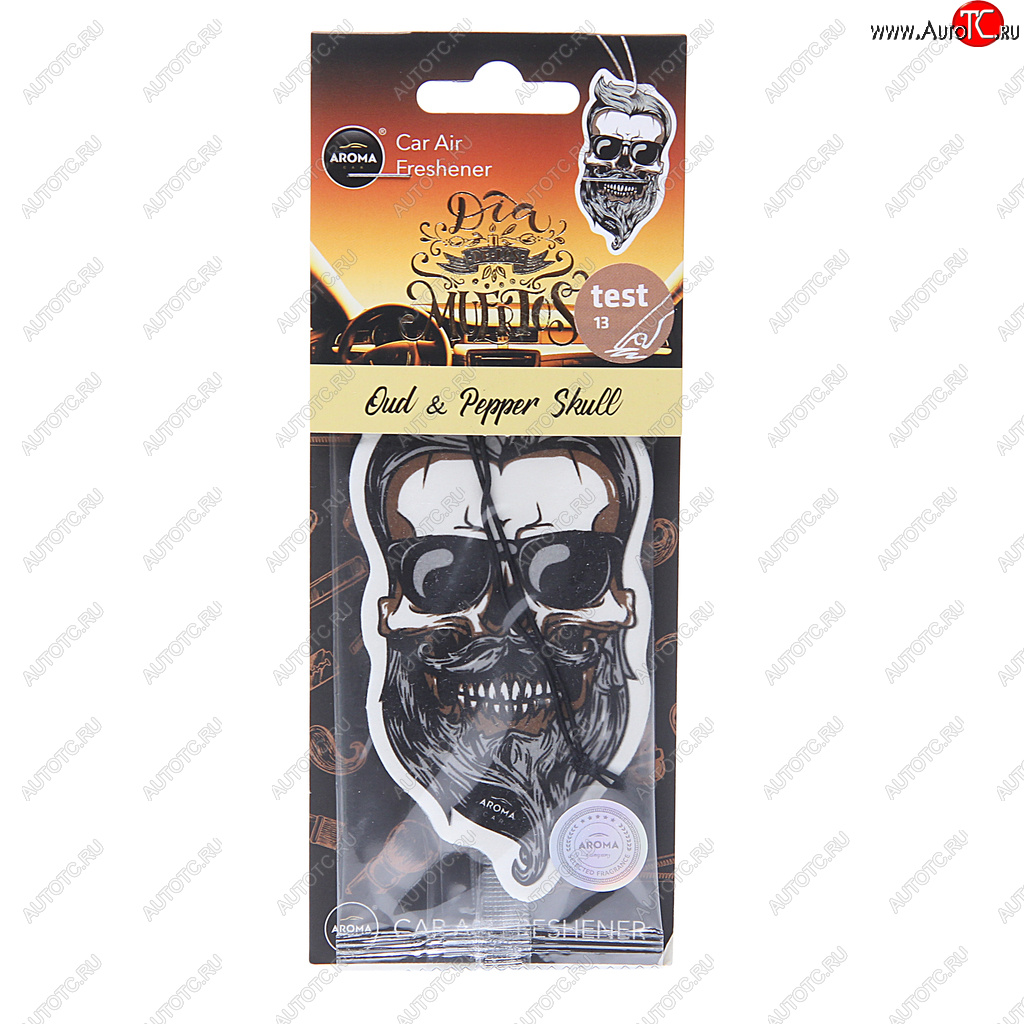 157 р. Ароматизатор подвесной пластина (oud& pepper skull) Dia De Los Muertos AROMA CAR AROMA CAR 83120  с доставкой в г. Пермь
