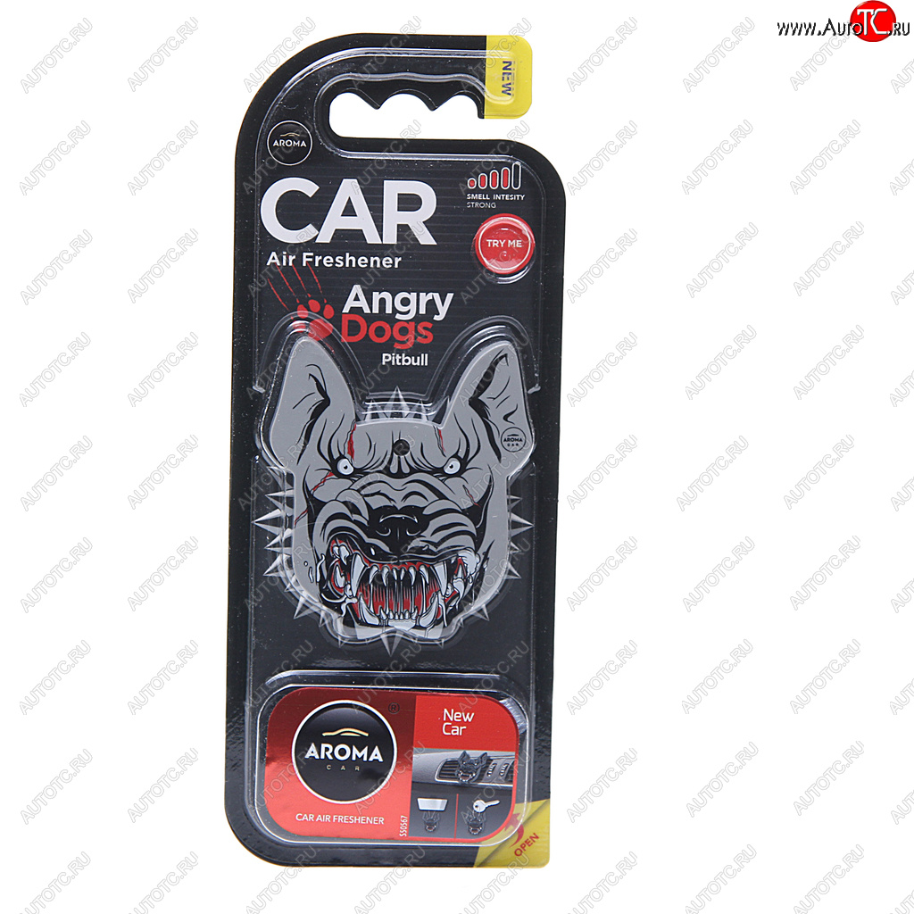 297 р. Ароматизатор на дефлектор полимерный (new car) Angry Dogs AROMA CAR AROMA CAR 83184  с доставкой в г. Пермь