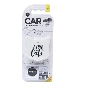 297 р. Ароматизатор на дефлектор полимерный (fresh linen) Quotes Cat AROMA CAR AROMA CAR 83195  с доставкой в г. Пермь. Увеличить фотографию 1