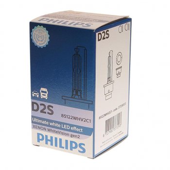 6 399 р. Лампа ксеноновая D2S 35W +120% P32d-2 5000K Xenon White Vision Gen2 PHILIPS PHILIPS 85122whv2c1  с доставкой в г. Пермь. Увеличить фотографию 2