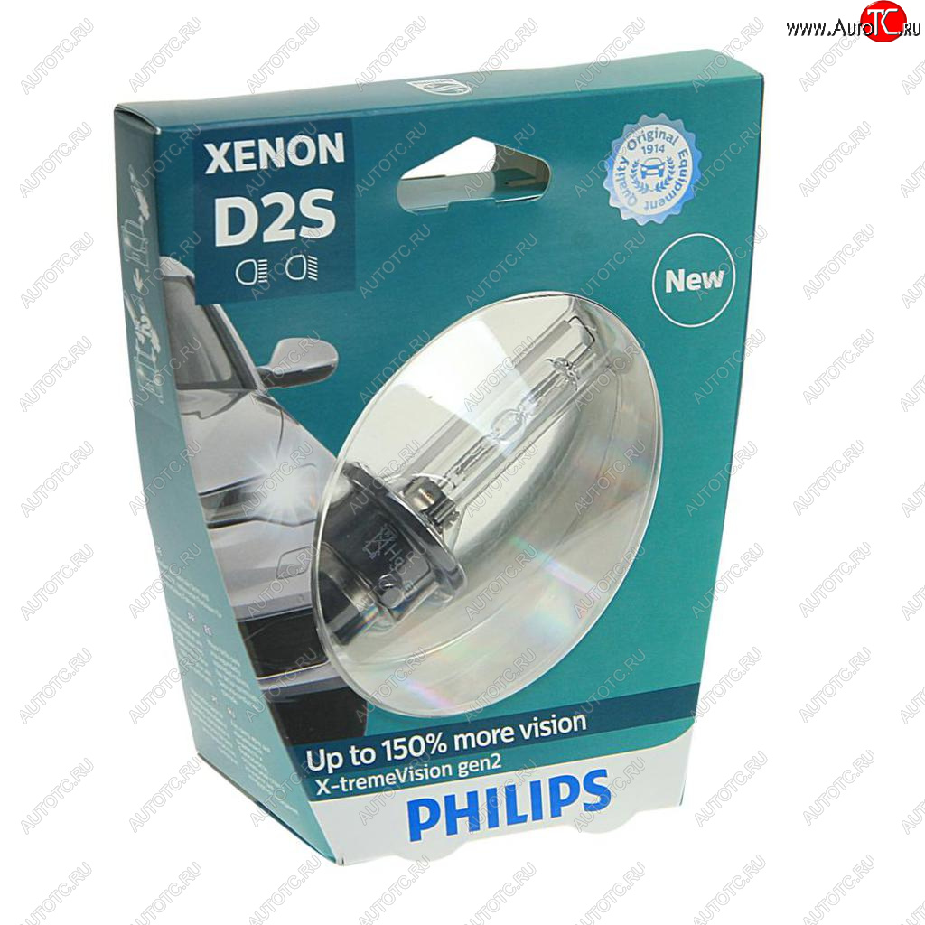 7 299 р. Лампа ксеноновая D2S 35W +150% P32d-2 4800K блистер (1шт.) Xenon X-Treme Vision Gen2 PHILIPS PHILIPS 85122xv2s1  с доставкой в г. Пермь