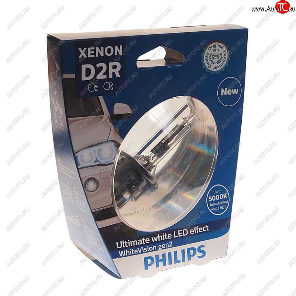 7 699 р. Лампа ксеноновая D2R 35W P32d-3 5000K блистер (1шт.) Xenon White Vision Gen2 PHILIPS PHILIPS 85126whv2s1  с доставкой в г. Пермь