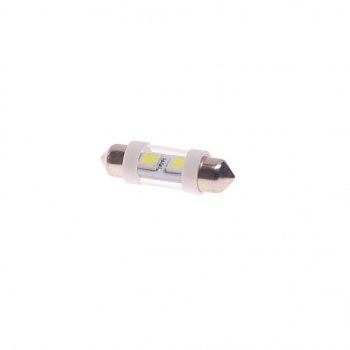26 р. Лампа светодиодная 12V C10W SV8.5-8 36мм 6000K двухцокольная 2 светодиода MEGAPOWER MEGAPOWER-AUTOMOTIVE 85172w  с доставкой в г. Пермь. Увеличить фотографию 1
