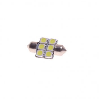 72 р. Лампа светодиодная 12V C10W SV8.5-8 31мм 6000K двухцокольная 6 светодиодов MEGAPOWER MEGAPOWER-AUTOMOTIVE 85174w  с доставкой в г. Пермь. Увеличить фотографию 1
