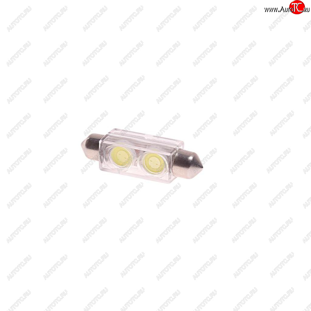 90 р. Лампа светодиодная 12V C10W SV8.5-8 41мм 6000K двухцокольная 2 светодиода MEGAPOWER MEGAPOWER-AUTOMOTIVE 85185w  с доставкой в г. Пермь