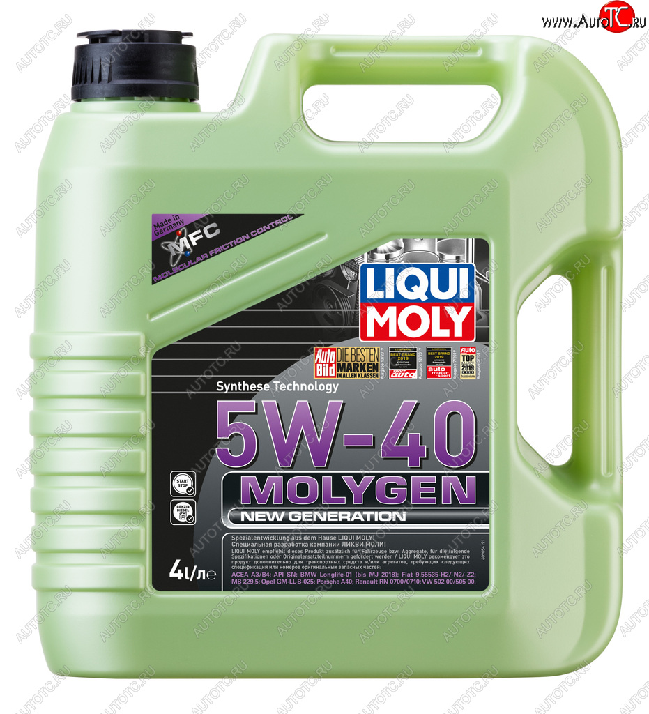 7 999 р. Масло моторное MOLYGEN 5W40 синт.4л LIQUI MOLY LIQUI MOLY 8578  с доставкой в г. Пермь