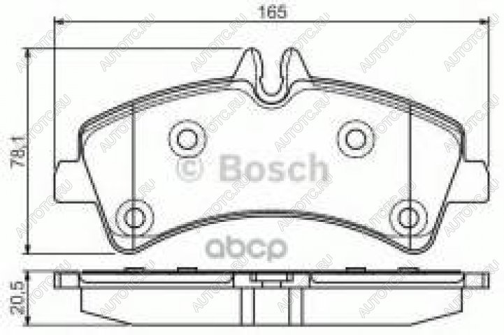 3 779 р. Колодки тормозные задние (4шт.) BOSCH Mercedes-Benz Sprinter W901 (1995-2000)  с доставкой в г. Пермь