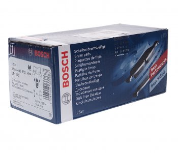 2 499 р. Колодки тормозные передние (4шт.) BOSCH Mitsubishi Lancer 8 дорестайлинг седан (1995-1997)  с доставкой в г. Пермь. Увеличить фотографию 2