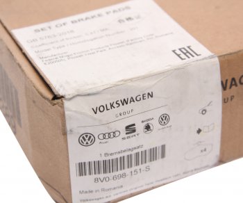 10 349 р. Колодки тормозные передние (4шт.) VAG Audi A3 8V1 хэтчбэк 3 дв. дорестайлинг (2012-2016)  с доставкой в г. Пермь. Увеличить фотографию 3