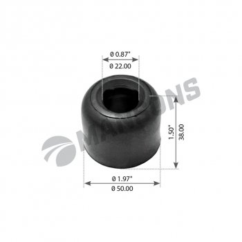 Буфер VOLVO FH12,FH13,FH16,FM9,FM12,FM13 кабины верхний MANSONS MANSONS 900.041