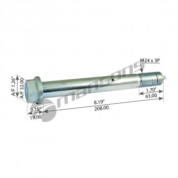 Болт VOLVO RENAULT рессоры (M24x3x208мм) MANSONS MANSONS 900.570 MANSONS 900.570