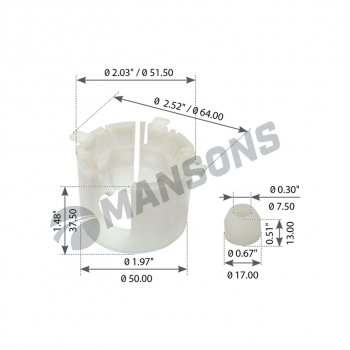 Втулка VOLVO FH12,FM9 series кулисы КПП MANSONS MANSONS 900.818