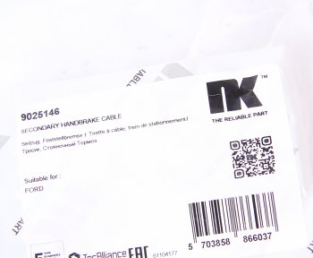 859 р. Трос стояночного тормоза FORD Focus (04-08),C-Max (10-) задний NK NK 9025146  с доставкой в г. Пермь. Увеличить фотографию 2