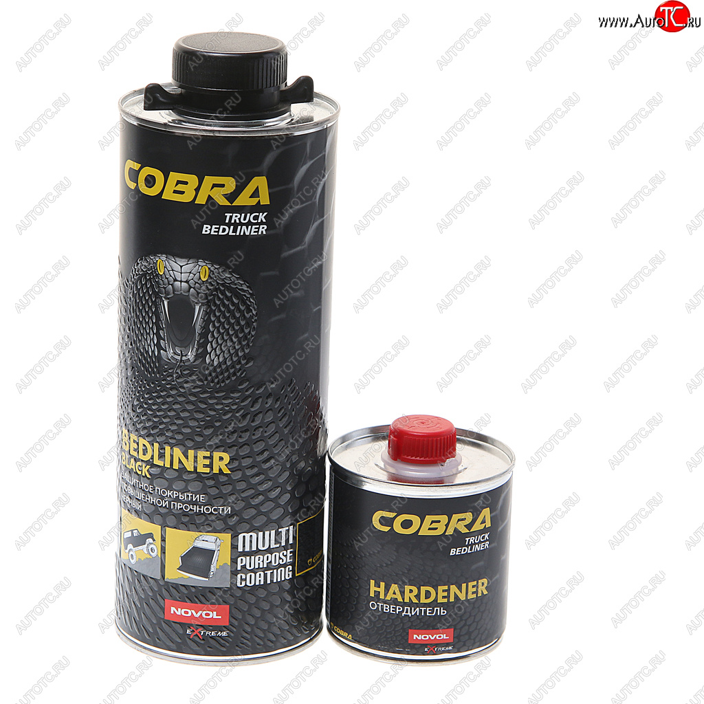 2 859 р. Антигравий черный сверхпрочное покрытие COBRA 600мл с отвердителем 0.2л NOVOL NOVOL 90363  с доставкой в г. Пермь
