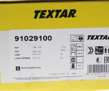 3 599 р. Колодки тормозные передние (4шт.) TEXTAR Лада 2101 (1970-1988)  с доставкой в г. Пермь. Увеличить фотографию 3
