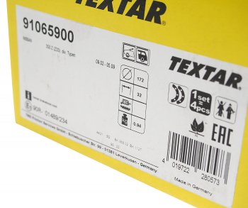 2 699 р. Колодки тормозные задние барабанные (4шт.) TEXTAR Nissan Teana 1 J31 дорестайлинг (2003-2005)  с доставкой в г. Пермь. Увеличить фотографию 3