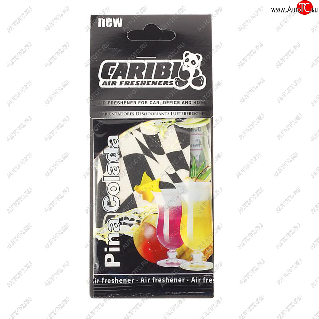 93 р. Ароматизатор подвесной пластина (пина колада) Formula-1 CARIBI CARIBI 91510  с доставкой в г. Пермь