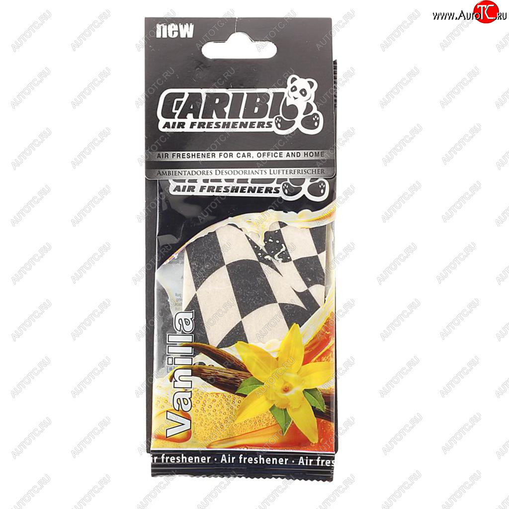 94 р. Ароматизатор подвесной пластина (ваниль) Formula-1 CARIBI CARIBI 91558  с доставкой в г. Пермь
