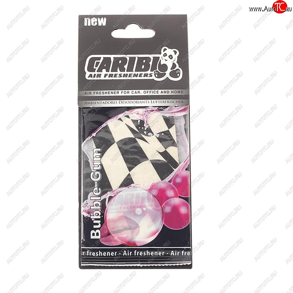 94 р. Ароматизатор подвесной пластина (bubble gum) Formula-1 CARIBI CARIBI 91572  с доставкой в г. Пермь