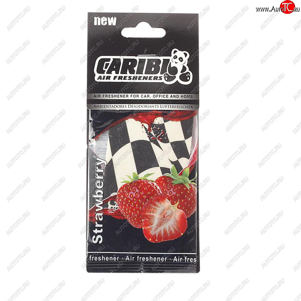 94 р. Ароматизатор подвесной пластина (клубника) Formula-1 CARIBI CARIBI 92005  с доставкой в г. Пермь