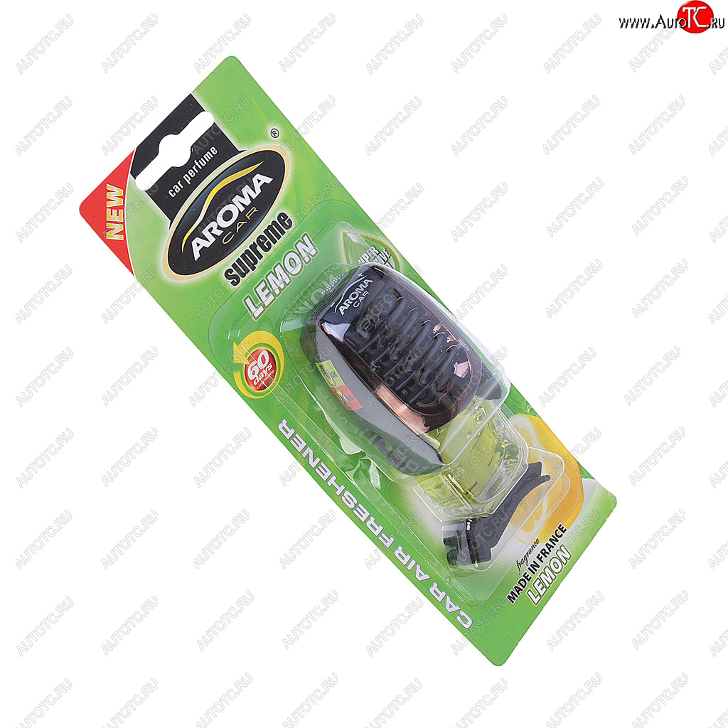 359 р. Ароматизатор на дефлектор жидкостный (лимон) 7мл Supreme AROMA CAR AROMA CAR 92046 AROMA CAR 92046  с доставкой в г. Пермь
