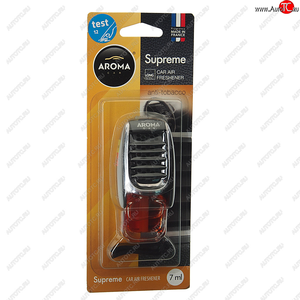 359 р. Ароматизатор на дефлектор жидкостный (антитабак) 7мл Supreme AROMA CAR AROMA CAR 92049  с доставкой в г. Пермь