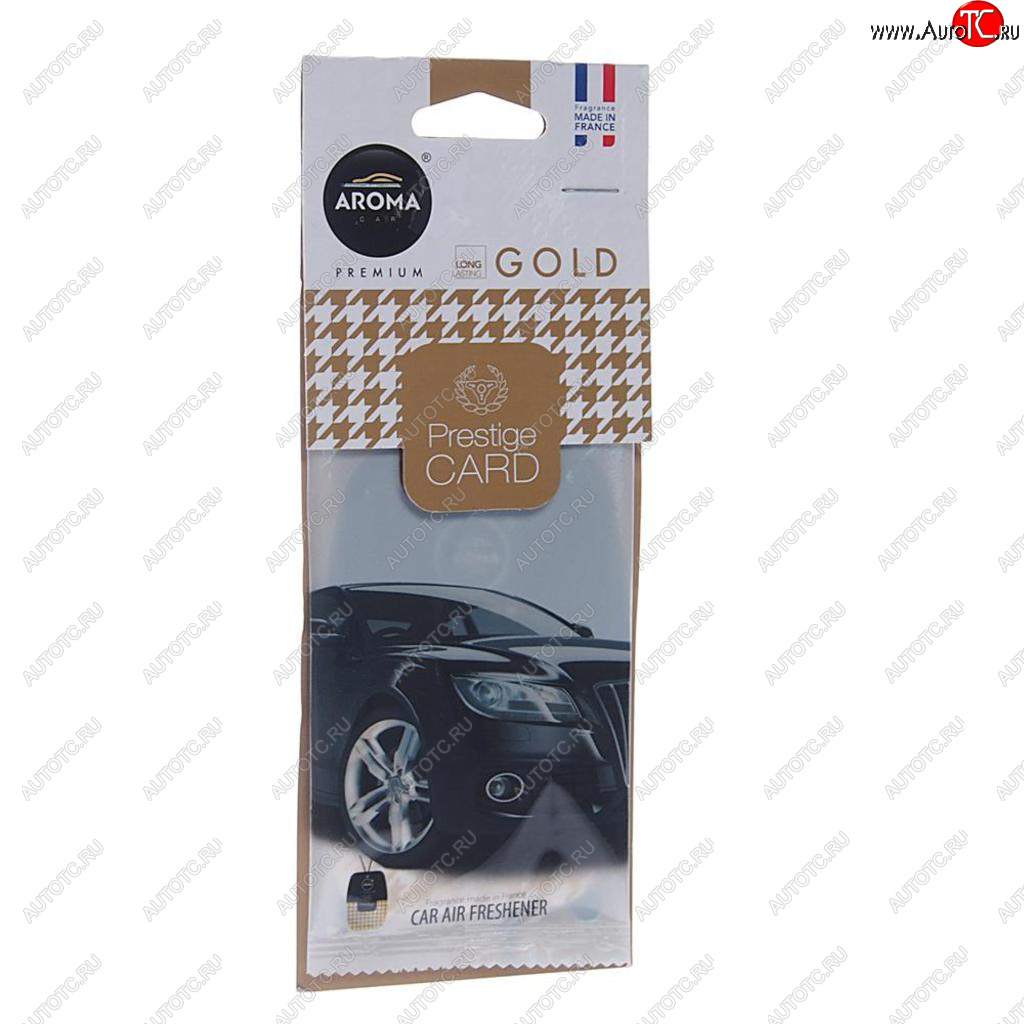 157 р. Ароматизатор подвесной пластина (парфюм) Gold Prestiged AROMA CAR AROMA CAR 92666  с доставкой в г. Пермь