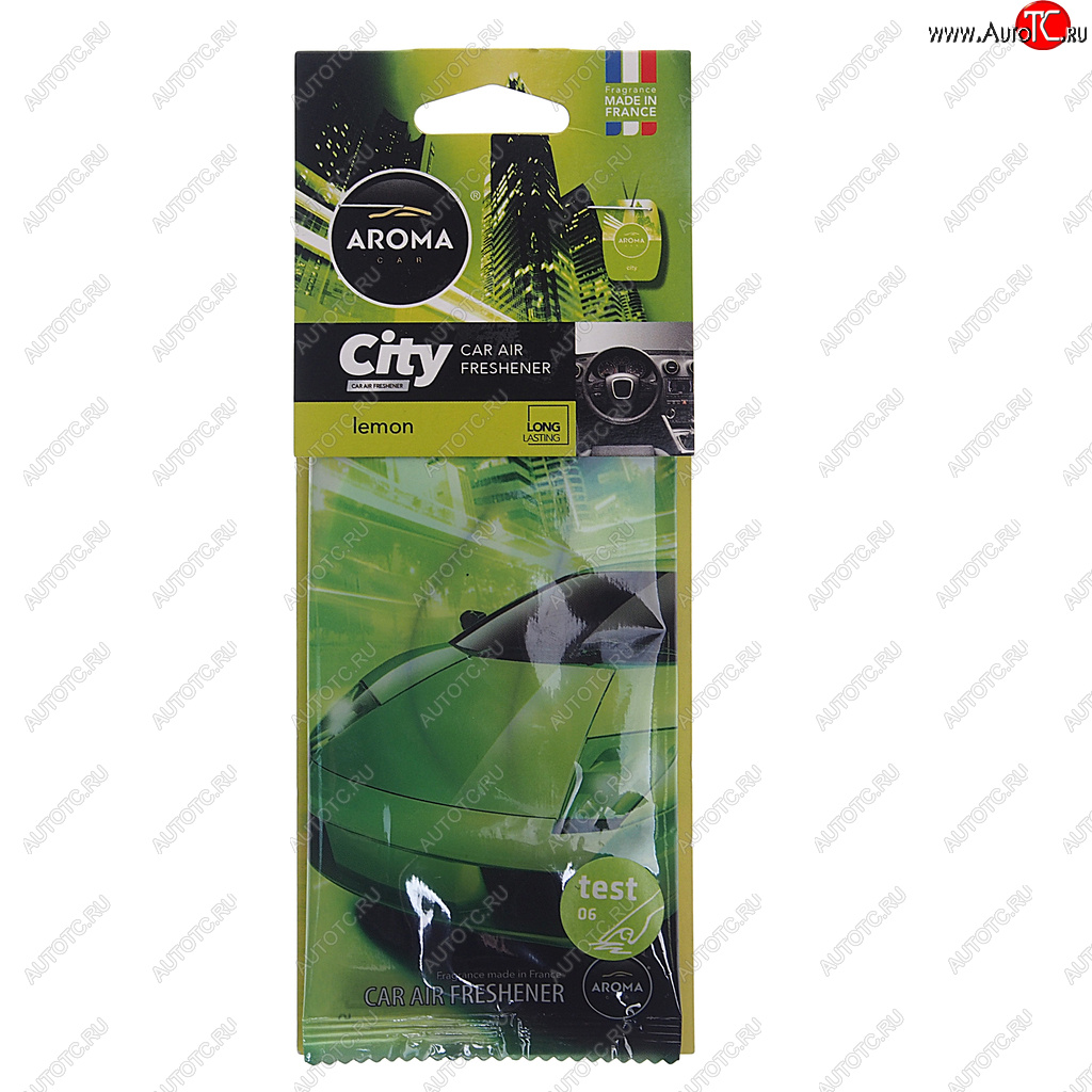 128 р. Ароматизатор подвесной пластина (лимон) City AROMA CAR AROMA CAR 92714  с доставкой в г. Пермь
