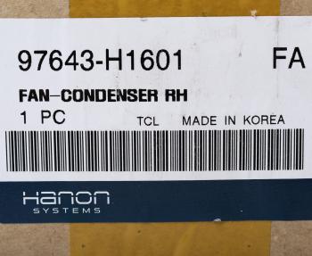 6 599 р. Вентилятор HYUNDAI Terracan (01-) охлаждения радиатора правый HCC (HANON) HCC 97643-h1601  с доставкой в г. Пермь. Увеличить фотографию 4
