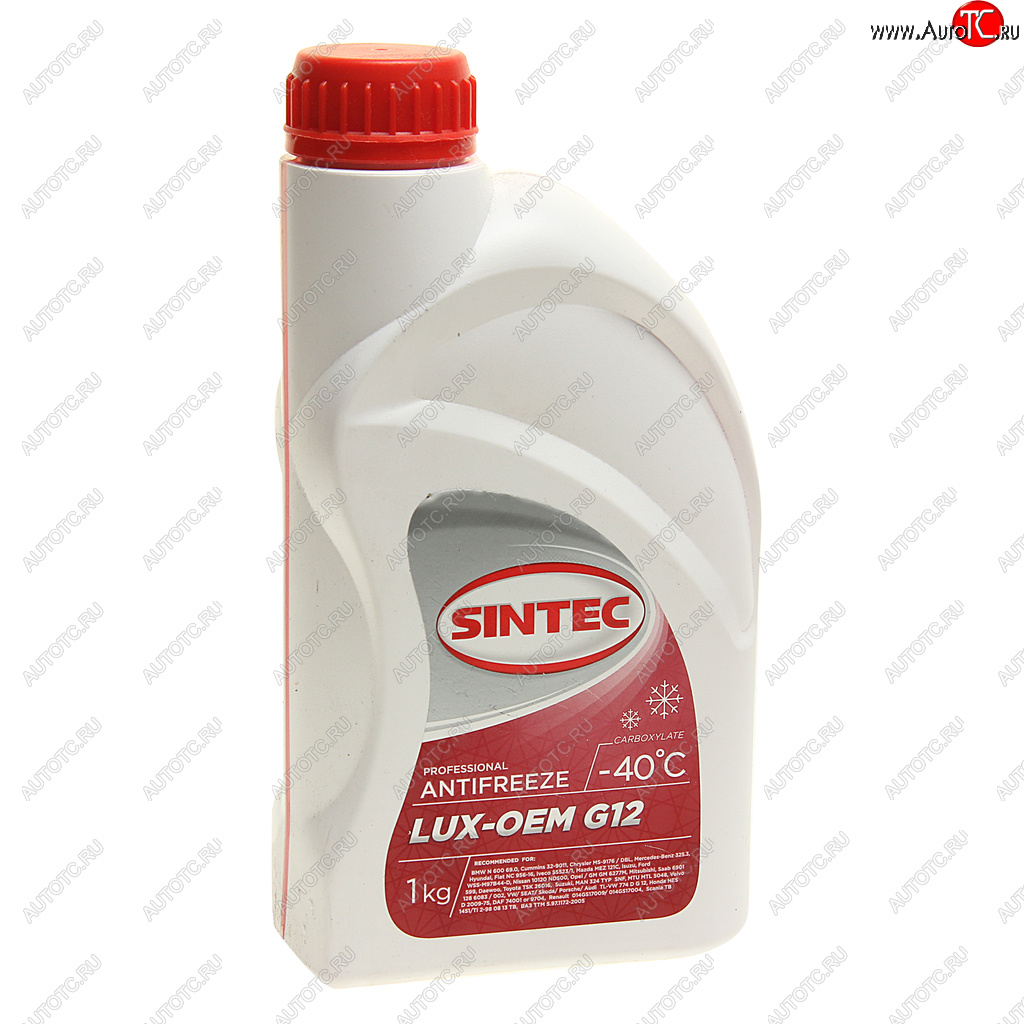 299 р. Антифриз красный -40C 1кг G12+ LUXE SINTEC SINTEC 990550  с доставкой в г. Пермь