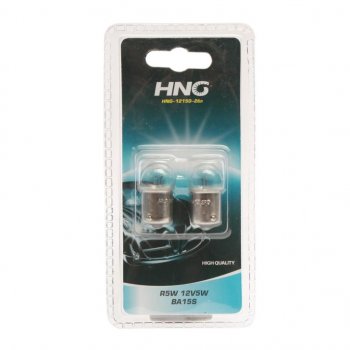 43 р. Лампа 12V R5W BA15s блистер (2шт.) Long Life HNG HNG а12-5-1бл  с доставкой в г. Пермь. Увеличить фотографию 1