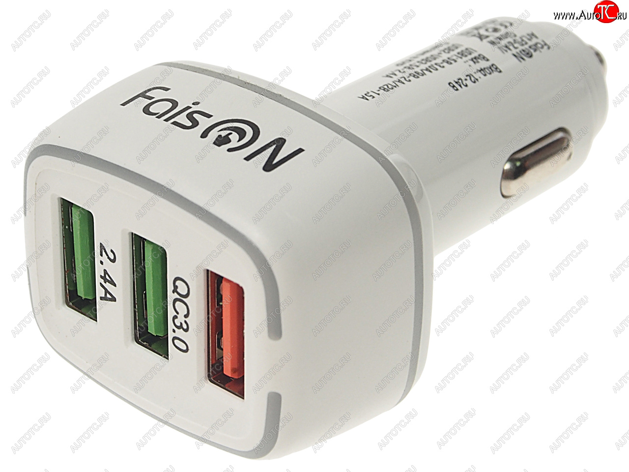 429 р. Устройство зарядное в прикуриватель 3USB 12V FAISON FAISON a1 white  с доставкой в г. Пермь