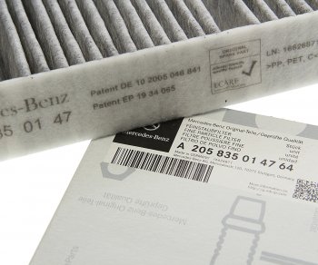 7 999 р. Фильтр воздушный салона MERCEDES C (W205) (13-),E (W213) угольный OE MERCEDES a205835014764  с доставкой в г. Пермь. Увеличить фотографию 2