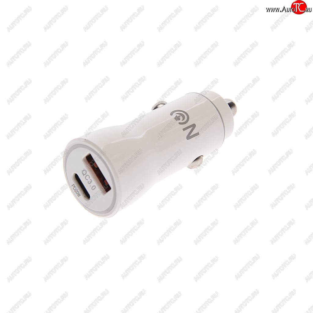 489 р. Устройство зарядное в прикуриватель 1USB + 1 Type C 12V FAISON FAISON a-24 white  с доставкой в г. Пермь