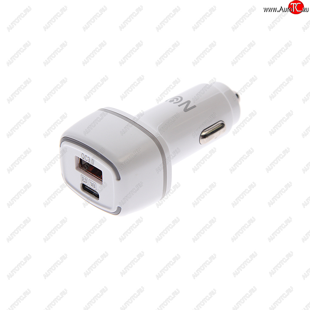 399 р. Устройство зарядное в прикуриватель 1USB + 1 Type C 12V FAISON FAISON a-25 white  с доставкой в г. Пермь