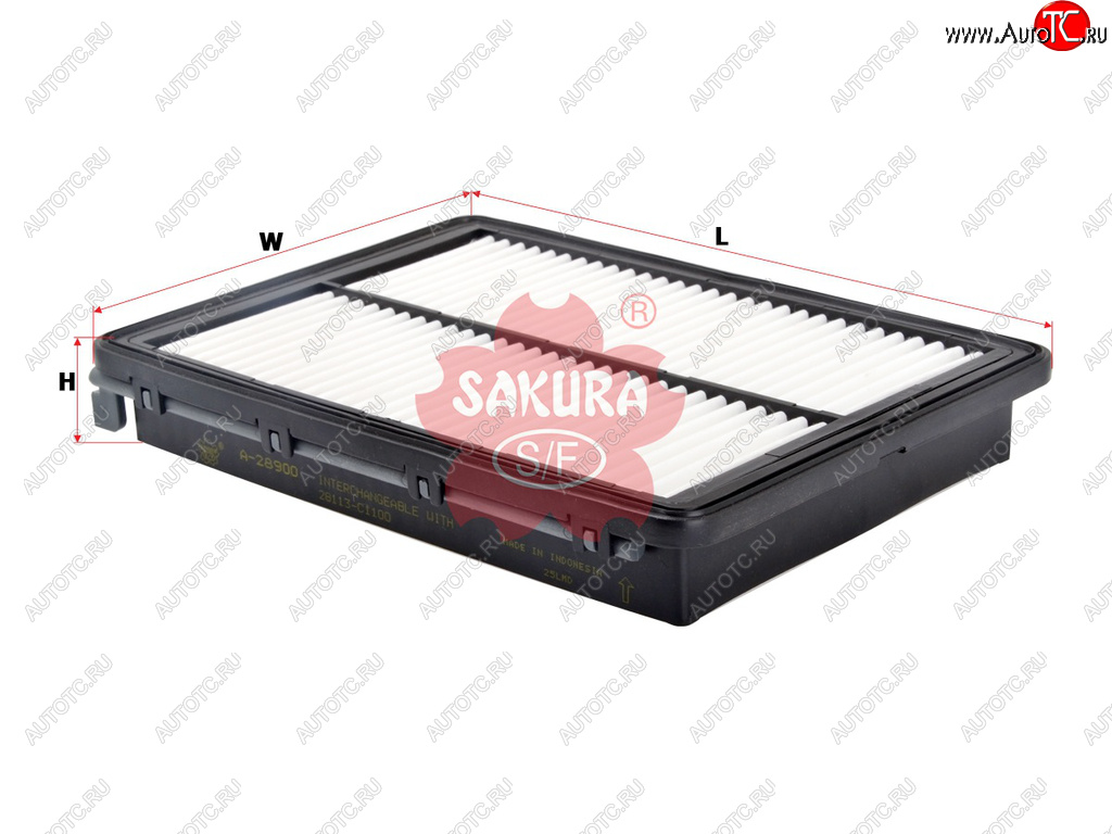 1 189 р. Фильтр воздушный HYUNDAI Sonata (14-) SAKURA SAKURA a28900  с доставкой в г. Пермь