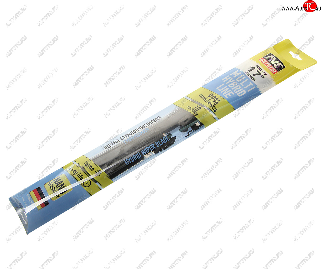 599 р. Щетка стеклоочистителя 430мм гибридная Multi Hybrid Line (адаптер 10 в 1) AVS AVS a40381s  с доставкой в г. Пермь
