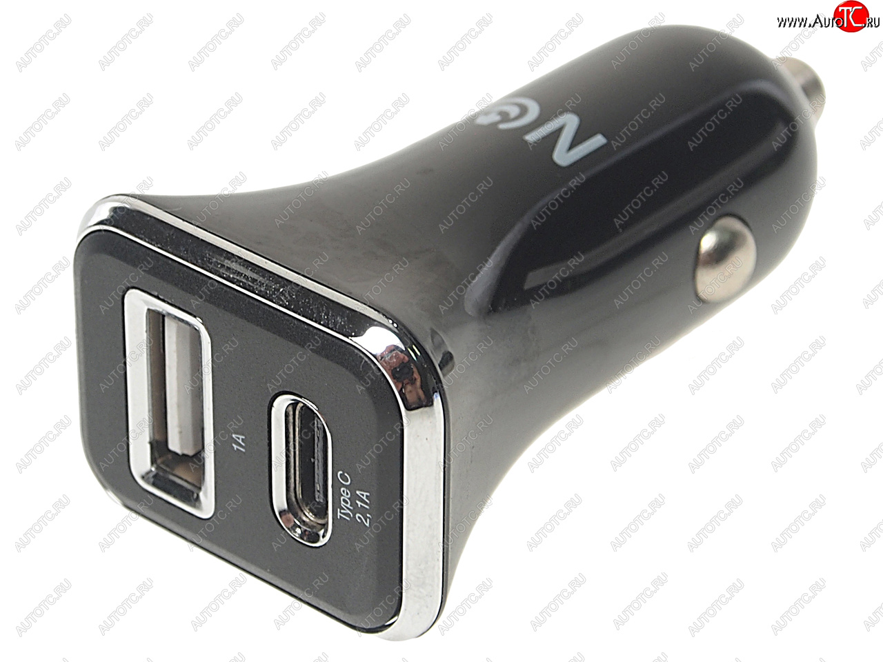 449 р. Устройство зарядное в прикуриватель 1USB + 1 Type C 12V FAISON FAISON a-42 pair black  с доставкой в г. Пермь